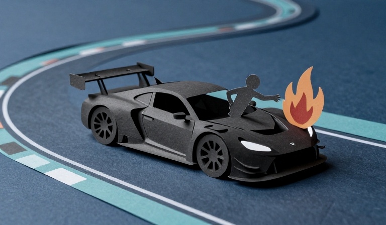 Millroy rescued from burning car at China GT