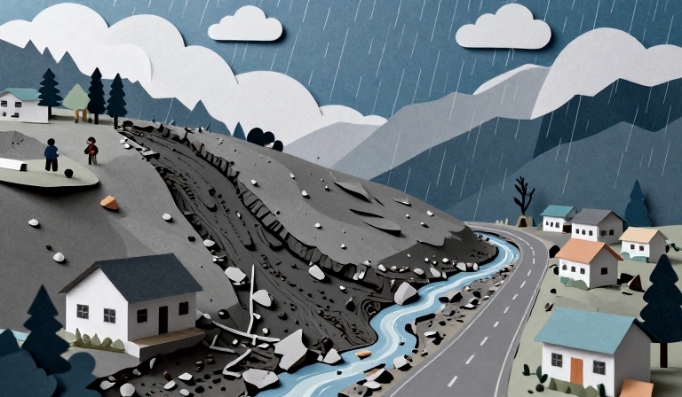 Rain-triggered landslide damages homes in Sikkim’s Rimbi