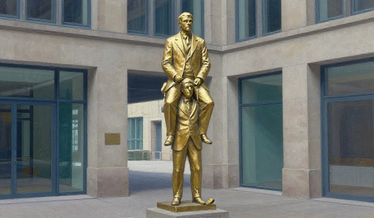 Gold-coated Trump statue displayed at European Parliament